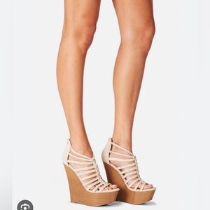 Elara platform Wedge in Natural